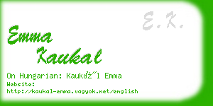 emma kaukal business card